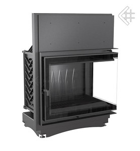 Wkład kominkowy powietrzny żeliwny z szybrem Amelia DECO prawy BS (szyby łączone bez szprosa) + dolot, moc 11,5-29kw