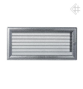 kratka kominkowa 17x37 oskar z żaluzją czarno-srebrna