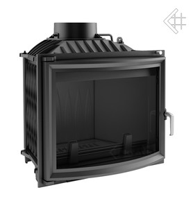 Wkład kominkowy powietrzny żeliwny z szybrem Eryk panoramiczny + dolot, moc 8-16kw