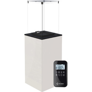 Ogrzewacz gazowy PATIO MINI sterowany pilotem panel biały, 4,0-8,2 kW