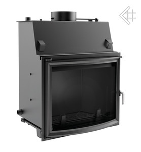 Wkład kominkowy z płaszczem wodnym z szybrem Amelia 24 panoramiczny z wężownicą + dolot, moc 11-30kw