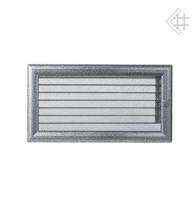 kratka kominkowa 17x30 oskar z żaluzją czarno-srebrna