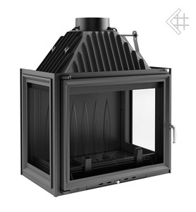 Wkład kominkowy powietrzny żeliwny z szybrem Amelia lewy/prawy ze szprosem + dolot, moc 11,5-29kw