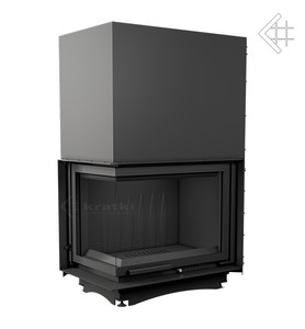 Wkład kominkowy powietrzny żeliwny Amelia lewy BS gilotyna (szyby łączone bez szprosa), moc 11,5-29kw