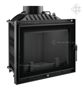 Wkład kominkowy powietrzny żeliwny z szybrem Eryk DECO + dolot, moc 8-16kw
