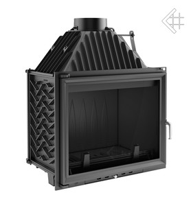 Wkład kominkowy powietrzny żeliwny z szybrem Amelia + dolot, moc 11,5-29kw