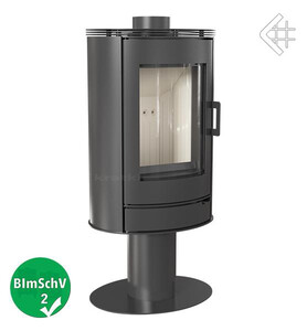 Piec wolnostojący KOZA AB STAL NOGA obrotowa S/NO z acumotte z wylotem spalin fi 150 + dolot, moc 5,5-10,5kw