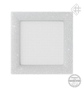 kratka kominkowa 17x17 SWAROVSKI biała